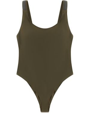 Brunello Cucinelli Polyamide One-Piece Swimsuit Clothing - Green