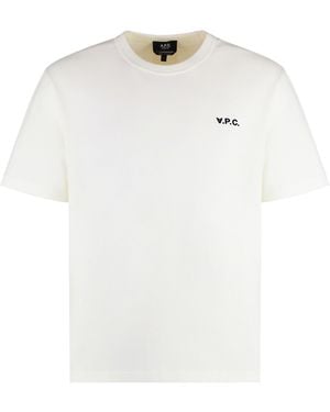 A.P.C. Boxy Petit Vpc Cotton Crew-Neck T-Shirt T-Shirts - White