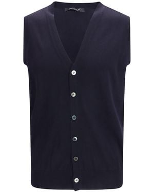 Aragona Merino Wool Vest - Blue