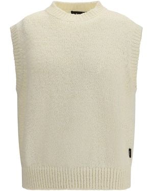Laminar Cotton Vest Knitwear - Natural