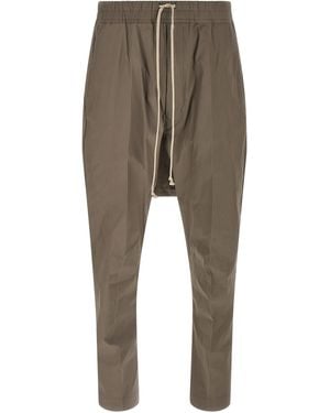 Rick Owens Cotton Casual Trousers - Natural