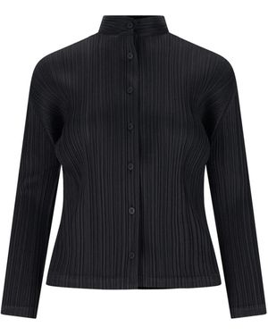 Pleats Please Issey Miyake January Pleated Shirt - Blue