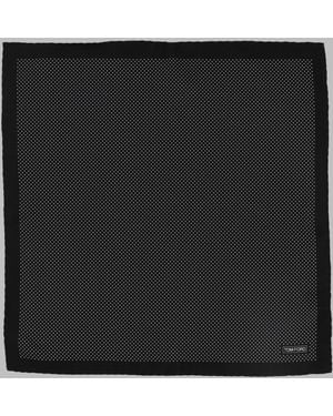 Tom Ford Pocket Square Silk Scarf - Black
