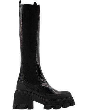 Ganni Cleated High Chelsea Boot - Black