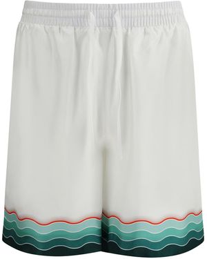 CASABLANCA Montagne Ondulée Shorts - White
