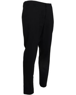 Dolce & Gabbana Elegant Slim Fit Dress Trousers - Black