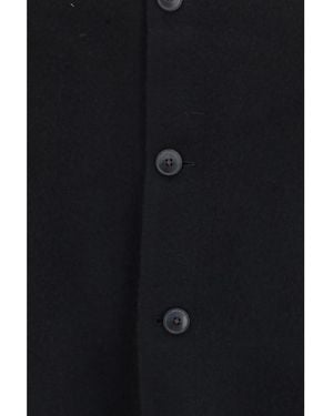 Rick Owens Coat Brad Virgin Wool Merino - Blue