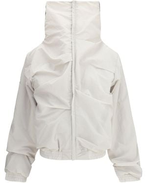 ALAINPAUL High Collar Jacket Polyamide - White