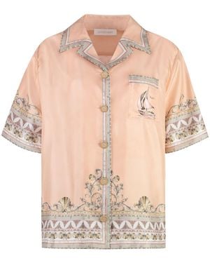 Zimmermann High Tide Oversize Shirt - Pink