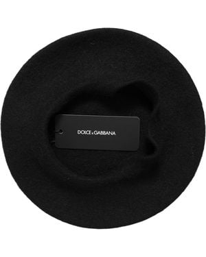 Dolce & Gabbana Dolce & Gabbana Hat10015 Wool And Cashmere Beret - Black
