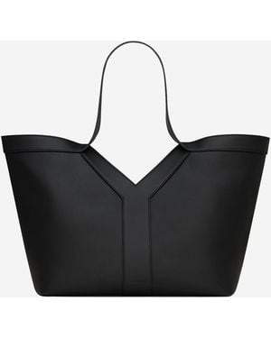 Saint Laurent Leather Tote Bag Shoulder - Black