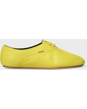 Celine Chaussure Lace-Up Ballet 05 Bright Flats - Yellow