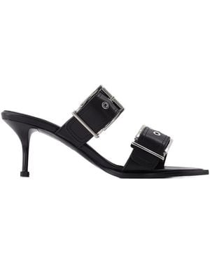 McQueen And Leather Pumps Shoes - Black
