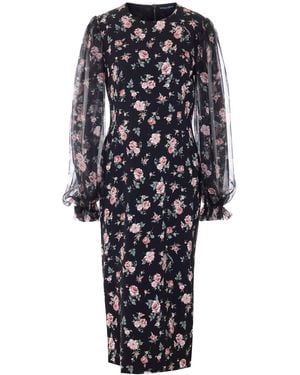 Dolce & Gabbana Rose Vintage Print Dress - Multicolor