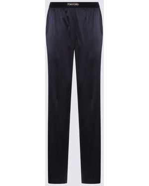 Tom Ford Silk Pj Trousers - Blue