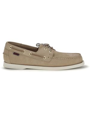 Sebago Loafers Portland Nubuck-Camel Calf Leather Lace-Up Shoes - Multicolor