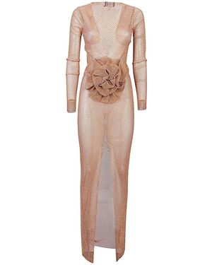 Santa Brands Flower-Applique Long Dress - Multicolour