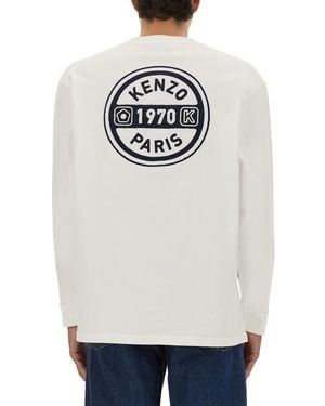 KENZO Long-Sleeved T-Shirt Cotton T-Shirts - Grey