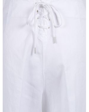 Aspesi Trousers Cotton Linen - White