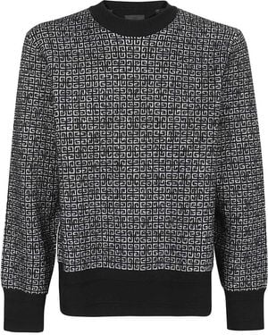 Givenchy Long Sleeve Crew-Neck Sweater - Gray