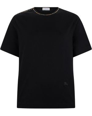 Burberry T-Shirt Short-Sleeve Cotton T-Shirts & Jerseys - Black