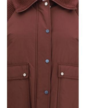 Brunello Cucinelli Down Jacket With Wool Sleeves Outer: Polyester Puffer - Brown
