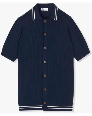 Doppiaa Aagar Knitted Poloshirt Knitwear - Blue