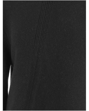 Jil Sander Asymmetrical Wool-Blend Sweater - Black