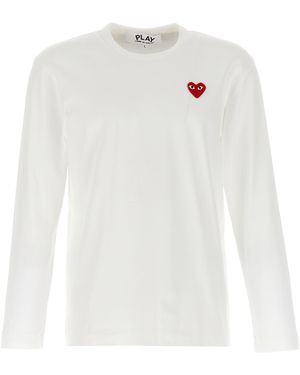 COMME DES GARÇONS PLAY Logo Patch T-Shirt - White