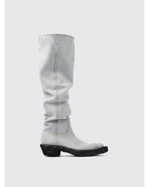 CAMPERLAB Denim And Rubber Ankle Boots - White