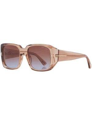 Tom Ford Sunglasses Square Full Rim, Dark Havana Frame And Lens Ft103552Y - Brown