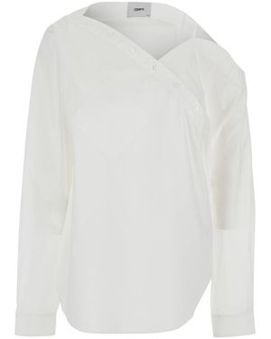 Coperni 'Heart' Shirt With Asymmetric Buttons And Chest Pocket - White