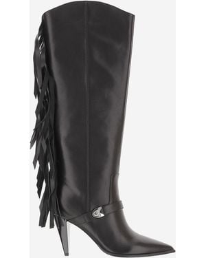 Pinko Boots Vane 03 Leather - Black