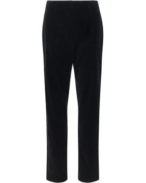KHAITE Ryden Cotton-Velvet Pants Cotton; Elastane Pants - Black