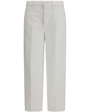 Mother Rabbit Hole Ankle Jeans - White