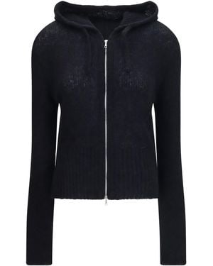 Our Legacy Alpaca-Blend Zip-Up Hoodie Sweatshirts - Blue