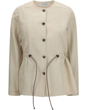 Max Mara Beige Linen Full - Natural