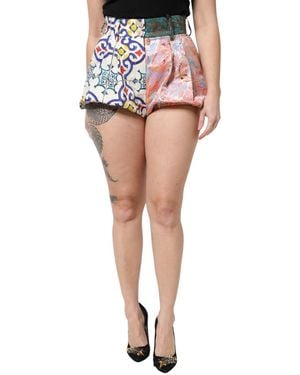 Dolce & Gabbana High Waist Hot Trousers Shorts - Blue