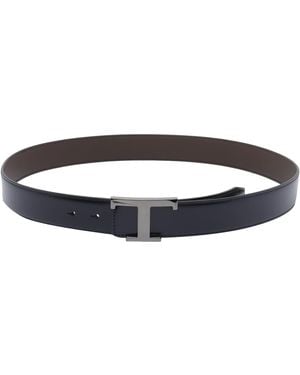 Tod's T Timeless Reversible Belt - Blue
