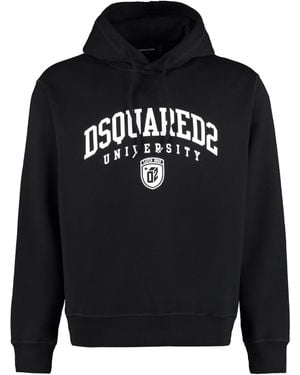 DSquared² Cotton Hoodie Sweaters - Black