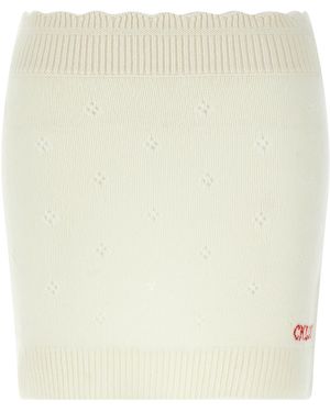 Chloé Jacquard Logo Skirt - Natural