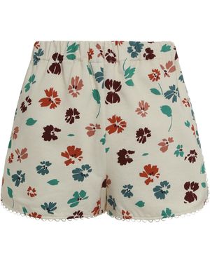 Kristina Ti Floral Pattern Cotton Shorts - Multicolour