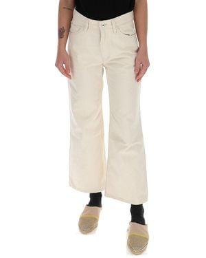 Jil Sander Cropped Flared Jeans - Natural