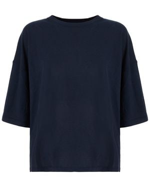 Malo Cotton Oversize T-Shirt - Blue