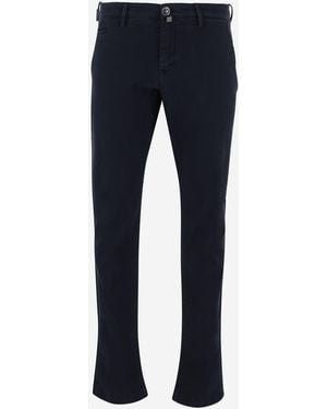 Jacob Cohen Pants Stretch Cotton-Blend Lyocell Pants - Blue