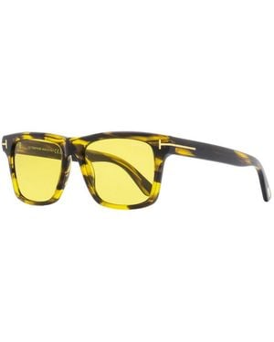 Tom Ford Sunglasses Square Full Rim, Coloured Havana Frame And Lens Ft090655E - Yellow