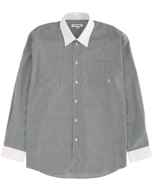Sporty & Rich Logo Striped Shirt Cotton - Grey