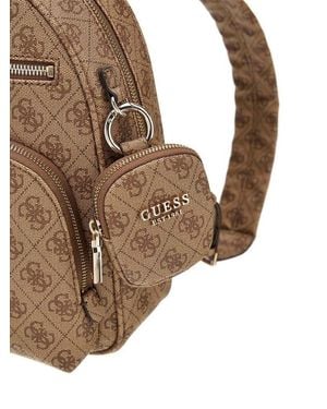 Guess Backpack Polyurethane Bags Backpacks - Brown