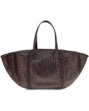 Dragon Diffusion Teresa Handwoven Tote Bag Calf Leather Bos Taurus Handbags - Multicolour