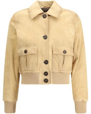 Valstar Suede Leather Jacket Goatskin/Hircus Goatskin - Natural
